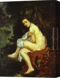 Nymph And Triton Canvas Paintings - Surprised Nymph by Edouard Manet