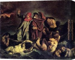 Manet Canvas Paintings - The Barque of Dante by Edouard Manet