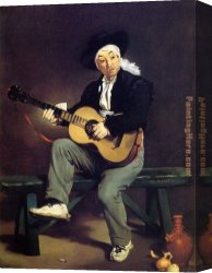 Player Canvas Paintings - The Guitar Player by Edouard Manet