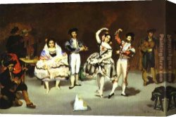 Ballet Canvas Paintings - The Spanish Ballet by Edouard Manet