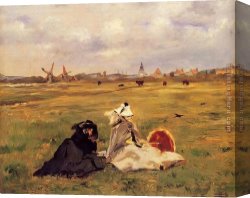 Manet Canvas Paintings - The Swallows by Edouard Manet