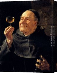 Eduard Canvas Paintings - A Good Drink by Eduard Grutzner