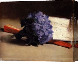 Eduard Canvas Paintings - Bouquet Of Violets by Eduard Manet