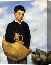 Eduard Canvas Paintings - Boy with Dog by Eduard Manet