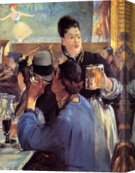 Eduard Canvas Paintings - Corner of a Café-Concert by Eduard Manet