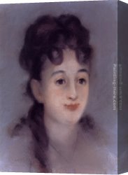 Eduard Canvas Paintings - Eva Gonzales by Eduard Manet