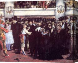 Eduard Canvas Paintings - Masked Ball at the Opera by Eduard Manet