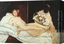 Eduard Canvas Paintings - Olympia by Eduard Manet