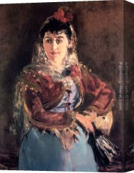Eduard Canvas Paintings - Portrait of Émilie Ambre in the role of Carmen by Eduard Manet