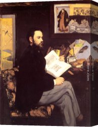 Eduard Canvas Paintings - Portrait of Emile Zola by Eduard Manet