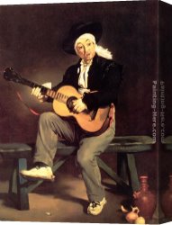 Eduard Canvas Paintings - The Spanish Singer by Eduard Manet