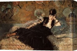 Eduard Canvas Paintings - Woman with Fans by Eduard Manet