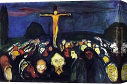 Edvard Canvas Paintings - Golgotha by Edvard Munch