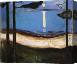 Edvard Canvas Paintings - Moonlight by Edvard Munch