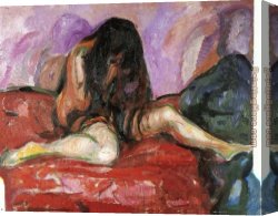 Edvard Canvas Paintings - Nude by Edvard Munch