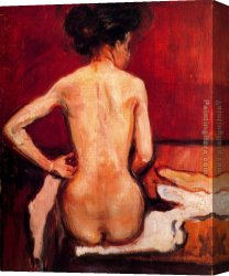 Edvard Canvas Paintings - Nude by Edvard Munch