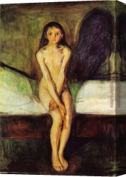Edvard Canvas Paintings - Puberty by Edvard Munch