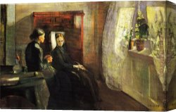 Edvard Canvas Paintings - Spring by Edvard Munch