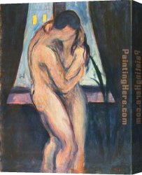 The Kiss Canvas Paintings - the kiss by Edvard Munch