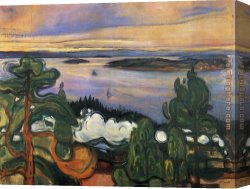 Edvard Canvas Paintings - Train Smoke by Edvard Munch
