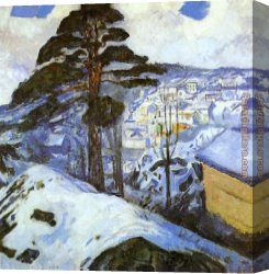 Edvard Canvas Paintings - Winter Kragero by Edvard Munch