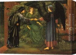 Heart of The Rose Canvas Paintings - The Heart of the Rose by Edward Burne-Jones