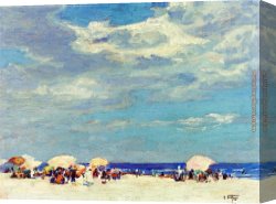 Potthast Canvas Paintings - Beach Scene 2 by Edward Henry Potthast