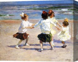 Potthast Canvas Paintings - Ring around the Rosy by Edward Henry Potthast