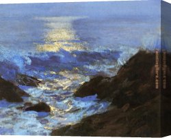Potthast Canvas Paintings - Seascape Moonlight by Edward Henry Potthast