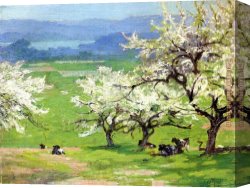 Potthast Canvas Paintings - Springtime by Edward Henry Potthast