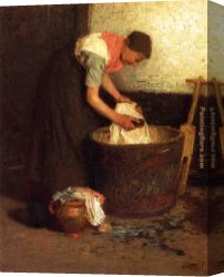 Potthast Canvas Paintings - The Washerwoman by Edward Henry Potthast