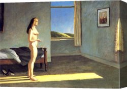 Hopper Canvas Paintings - A Woman in the Sun by Edward Hopper
