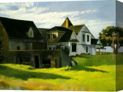 Sunday Afternoon on The Island of La Grande Jatte Canvas Paintings - Cape Cod Afternoon by Edward Hopper