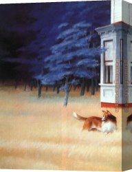 Evening Mood Canvas Paintings - Cape Cod Evening detail by Edward Hopper