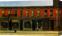 Early Canvas Paintings - Early Sunday Morning by Edward Hopper