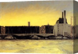 Nearing Camp on The Upper Colorado River Canvas Paintings - East River by Edward Hopper