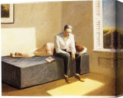 Hopper Canvas Paintings - Excursion into Philosophy by Edward Hopper