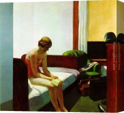 Hopper Canvas Paintings - Hotel Room by Edward Hopper