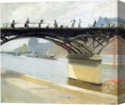 Jas De Bouffan The Pool Canvas Paintings - Les Pont des Arts by Edward Hopper