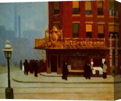 Hopper Canvas Paintings - New York Street Corner by Edward Hopper