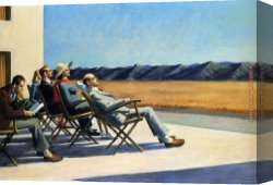 Hopper Canvas Paintings - People In The Sun by Edward Hopper