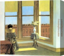 Hopper Canvas Paintings - Room in Brooklyn by Edward Hopper