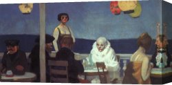 Hopper Canvas Paintings - Soir Bleu by Edward Hopper