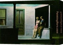 Summer Canvas Paintings - Summer Evening by Edward Hopper