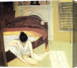 Summer Canvas Paintings - Summer Interior by Edward Hopper