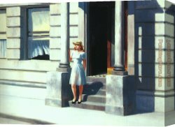 Hopper Canvas Paintings - Summertime by Edward Hopper