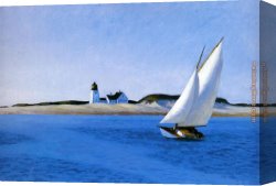Hopper Canvas Paintings - The Long Leg by Edward Hopper