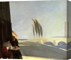 Wine Canvas Paintings - The Wine Shop by Edward Hopper