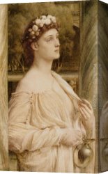 Violet Canvas Paintings - A Vestal Portrait of Miss Violet Lindsay by Edward John Poynter