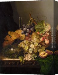 The Wasp's Nest Canvas Paintings - Still Life with Birds Nest by Edward Ladell